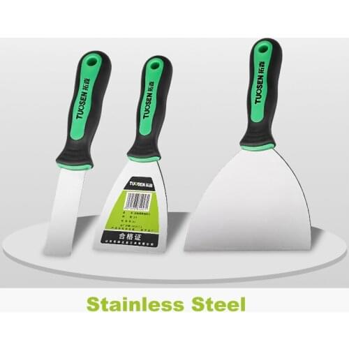 6 Pcs Putty Knives Set Scrapers and Filling Knives Cement Shovel Blade with Anti-slip Plastic Handle DIY