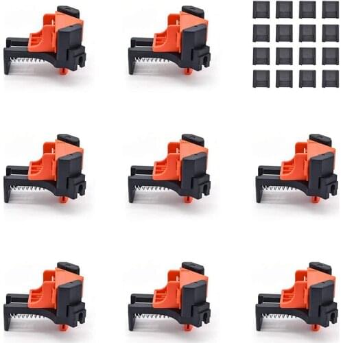 Corner Clamps, 8Pcs 90 Degree Clamps for Woodworking Right Angle Clamp Single Handle Spring Loaded Swing Clip Fixer