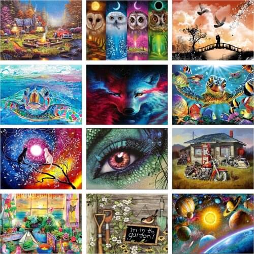 5d New Diamond Painting Animal Dog Full Diamond Mosaic Diy Cross Stitch Set Landscape Holiday Gift Home Decoration Painting