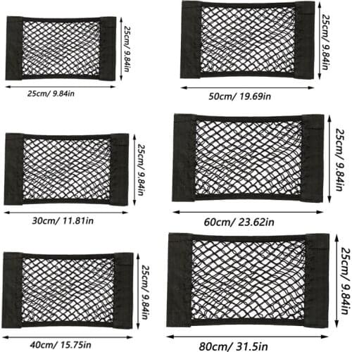 Car Trunk Storage Bag Nylon Mesh Nets Auto Back Rear Trunk Organizer Elastic String Luggage Net Holder Pocket Vehicle supplies