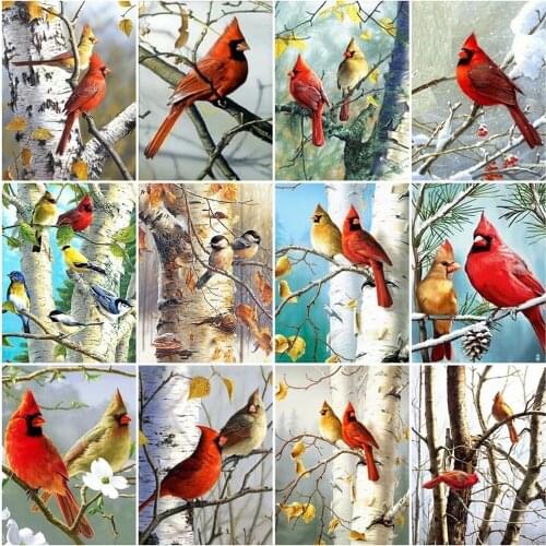 AZQSD 5D Diamond Art Painting Bird Cross Stitch Kits Diamond Embroidery Animal Mosaic Handmade Rhinestone Home Decoration