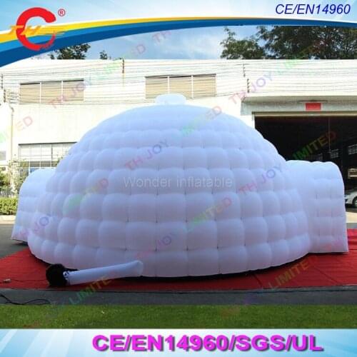 Free shipping 4m or 6m or 8m outdoor giant igloo tent inflatable igloo tent with 2 doors,inflatable dome tent