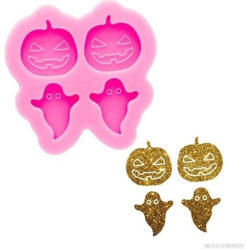 FreeShip Halloween Pumpkin Ear Studs Combination Earring Mold Epoxy Resin Jewelry Mold Resin Casting Pendant DIY Mold wholesales