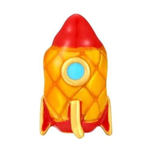 Pure 24K Yellow Gold Bracelet Women 999 Gold Rocket Bracelet Children Gift