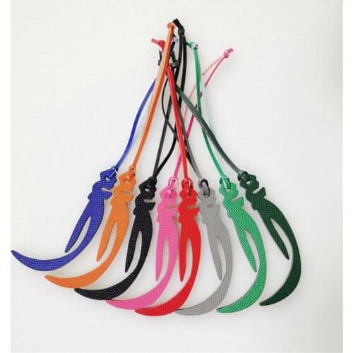 Newly Made Genuine Natural Leather Character Alphabet Arabic Letter A Keychain Backpack Pendant Ladies Women Bag Charms