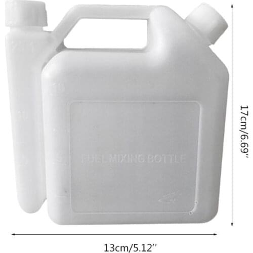 1.5L Litre 2-Stroke Petrol Fuel Oil Mixing Bottle Tank For Trimmer Chainsaw Tools Parts 1:25 17cm/6.69"×13cm/5.12"