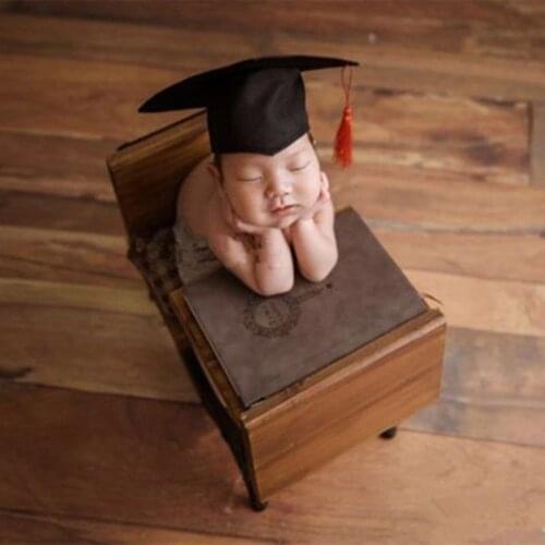 N7ME Baby Hat Photography Photo Commemorative Memorial Doctor Funny Cute Costume Props Kids Newborn Souvenir Tassel Cosplay