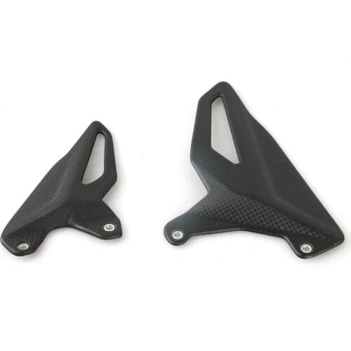 For Ducati Panigale V4 V4S V 4S 2018 2019 Motorcycle Heel Guard Rearset Plate Foot Peg Protector 100% Real Carbon Fiber
