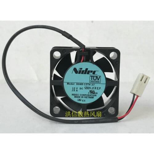 Nidec D04R-12TH 27 DC 12V 0.15A 40x40x15mm 2-wire Server Cooling Fan