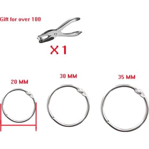 Hot Selling Applicable Metal Ring 10Pcs Binder 20 - 35mm DIY Albums Loose-Leaf Book Hoops Opening Office Binding Supplie Photo