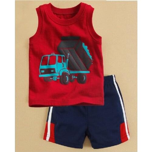 Hooyi Baby Boys Clothes set Suit Short Sleeve infant clothing bebe boy clothes newborn jumpsuit tee shirt shorts