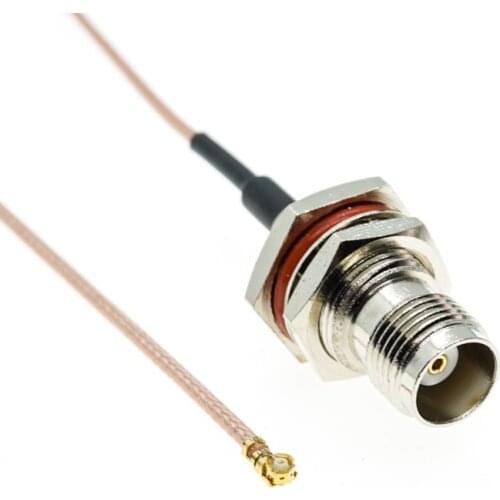IPX IPEX UFL U.FL to TNC Female Straight Bulkhead Nut connector RF RG178 Cable Pigtail Coaxial Mini PCI WIFI WLAN