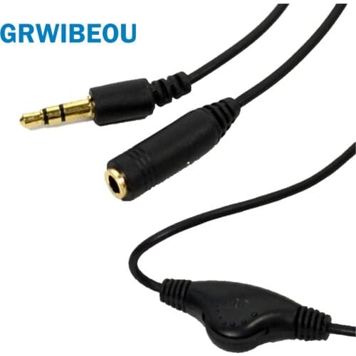 3.5mm Jack AUX Male to Female Adapter Extender Cable M/F Audio Stereo Cord with Volume Control Earphone Headphone Wire