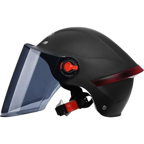 Summer mens and womens multicolor motorcycle electric vehicle safety helmets (default with transparent long lenses)