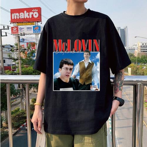 2021 Hot Sale Wear Mclovin O-neck Tee High Quality T-shirts Couple Wears Short Sleeves Clothes Oversize Unisex Style Streetwear