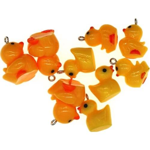 Fashion Super Cute Little Yellow Duck Charms for Korean Minimalist Women DIY Earrings Jewelry Wholesale finding Accessories