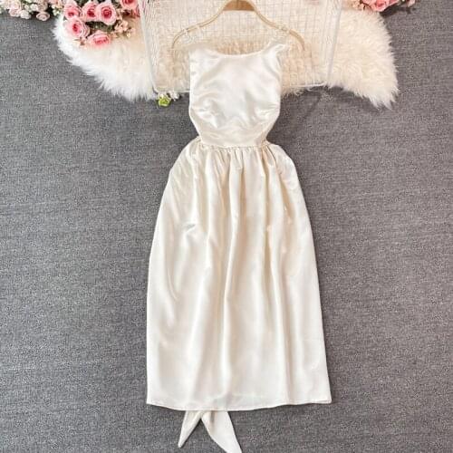 Bowknot decorative suspender dress 2021 summer new style dress
