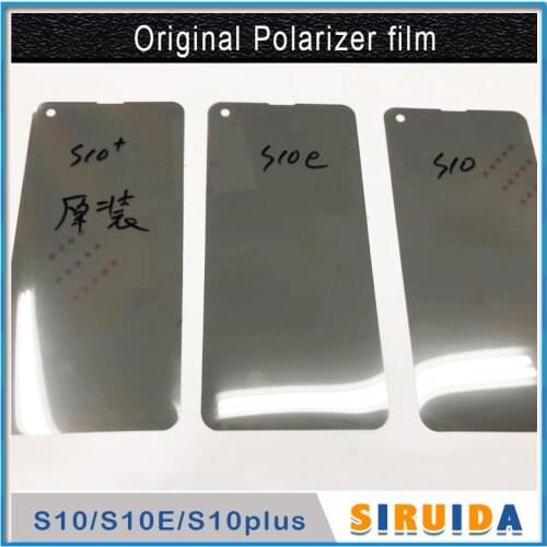 10pcs LCD Polarizer Polarized Film For Samsung Galaxy S10E S10 S10plus S8 plus S9 G950 G9730 Display Polarized Sheet Repairing