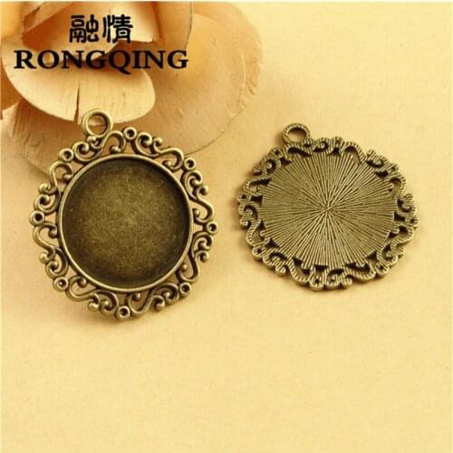 RONGQING 25mm 40pcs/lot lace Retro Tray DIY Accessories Wholesale Craft