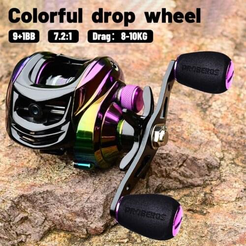 Colorful Water Drop Wheel Fishing Wheel Fishing Rod Wheel 9+1BB Lightweight 213G Electroplating Fishing Reel Left/Right Hand