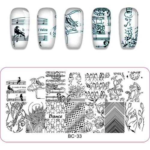 New Arrived Nail Art Stamping Plates Flower Underwater World Owl Unicorn Image Pattern Printing Plate for Manicure Stencil