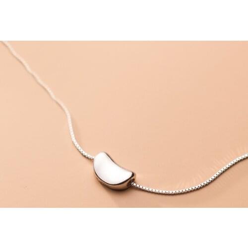 MloveAcc 100% Real 925 Sterling Silver Heart Lover Bead Pendant Necklace Box Chain Charming for Women Hot Fashion Jewelry Gift