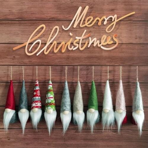 10PCS Christmas Gnome Santa Faceless Doll Hanging Pendant Cute Hat Decoration Kid Gift