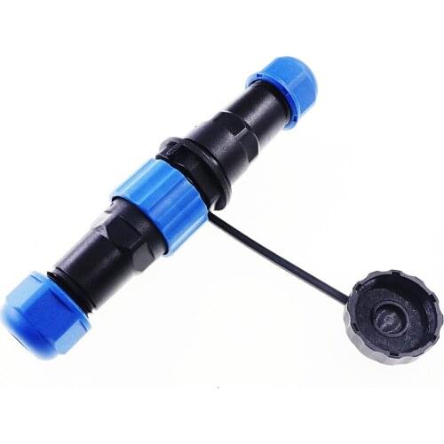 2 Pcs Waterproof Connector IP68 Aviation SD/13 Male Female Docking Wire Cable Plug Socket 1/2/3/4/5/6/7 Position M13 Threaded
