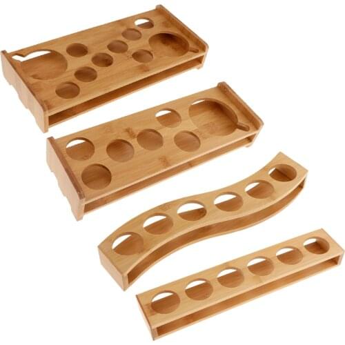 Bamboo Shot Glass Holder Rack Barware Whisky Cup Serving Tray, Perfect for Party, Bars, Pubs and Home