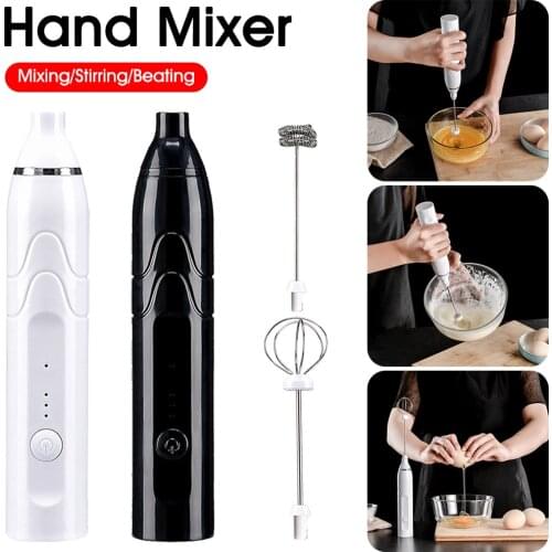 3 Modes Electric Handheld Milk Frother Blender With USB Charger Bubble Maker Whisk Mixer For Coffee Cappuccino