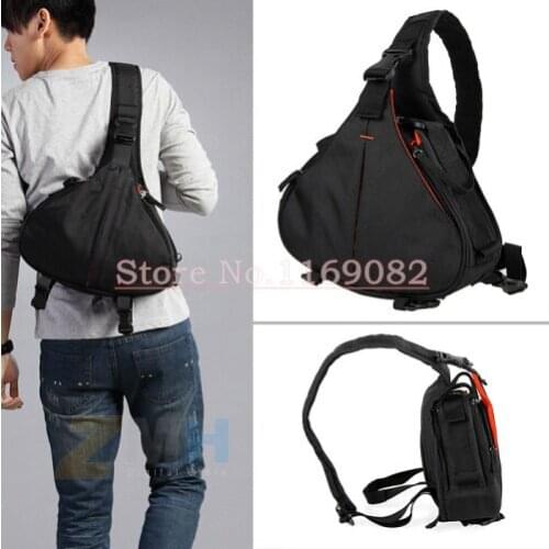 Black Fashion Casual diagonal DSLR Camera Bag Carry Case Shoulder Messenger K1 For 600D D600 7D 5D2 60D, for D90 D60 D700 D7000