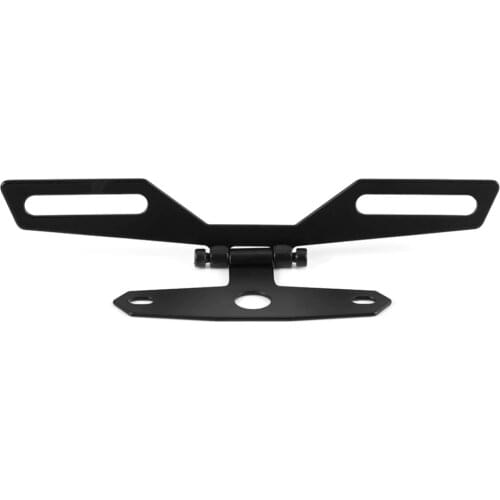Motorcycle License Plate Holder Support Tail Light Bracket Mount Holder Adjustable Folding
