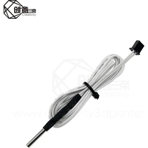 2pcs 3D Printer Parts 1M/2M HT-NTC100K Thermistor Temperature Sensor for High Temperature Filament 350 Degrees