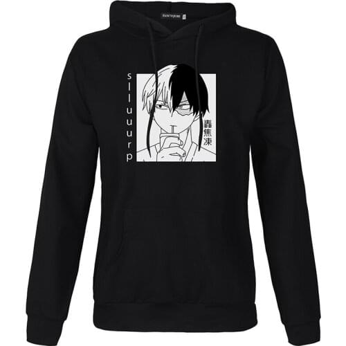 Hot Anime My Hero Academia Hoodies Men Funny Cartoon Boku No Hero Academia Warm Sweatshirt Himiko Toga Graphic Streetwear Male