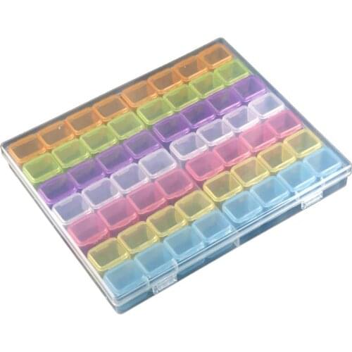 56 Grids Detachable Jewelry Storage Box Plastic Ring Earring Holder Jewelry Organizer Storage Box Container