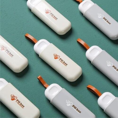 3 Lattices Pill Box Elder Portable Tablet Leaf Pill Case Dispenser Medicine Boxes Dispensing Medical Kit Mini Organizer Case