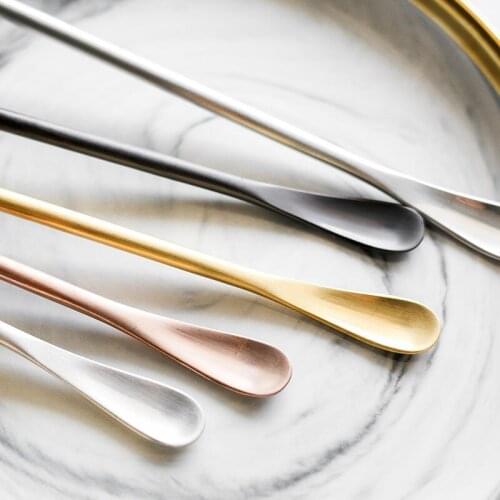 304 stainless steel creative long handle mixing Stirring Spoon coffee Ice Cream Dessert cocktail honey tea spoon Flatware