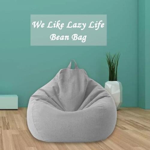 Lazy BeanBag Sofas Cover Chairs without Filler Linen Cloth Lounger Seat Bean Bag Puff asiento Couch Tatami Living Room Furniture