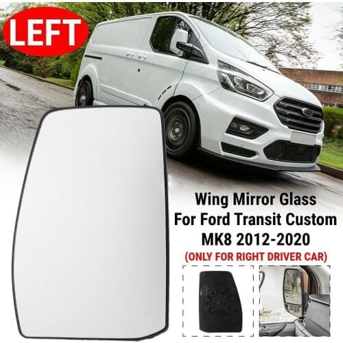 1PCS Left Rearview Wing Mirror Glass Clear for Ford Transit Custom MK8 2012-2020 RHD New