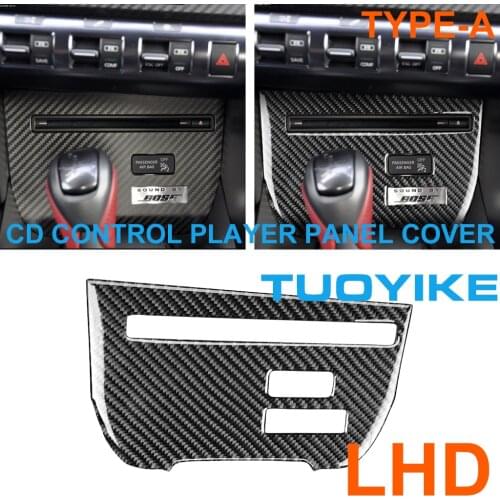 LHD Car Style Carbon Fiber Steering Wheel Dashboard Console CD Player Navigation Trim Panel Sticker For Nissan GTR R35 2008-2016