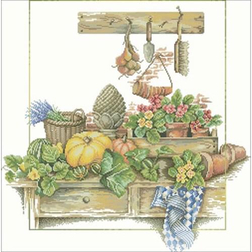 Vegetables patterns Counted Cross Stitch 11CT 14CT 18CT DIY Chinese Cross Stitch Kits Embroidery Needlework Sets