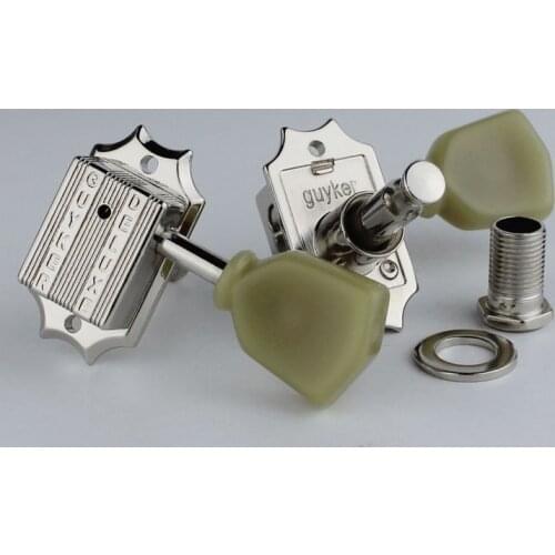 1 Set Guyker Deluxe Vintage 135 Keystone Vintage Style Guitar Machine Head Tuning Peg Tuners for lespaul Guitar NICKEL/Chrome