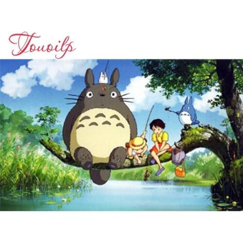 Broderie diamant complet "Totoro" 5D diamant peinture point de croix 3D diamant mosaïque aiguille artisanat cadeau de noël