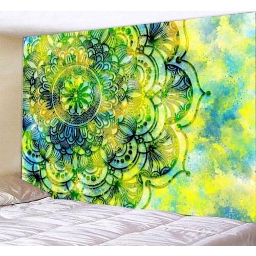 Psychedelic Bohemian India Mandala Wall Tapestry Wall Hanging Tapestries Wall Art Decor Yoga Tapestry for Living