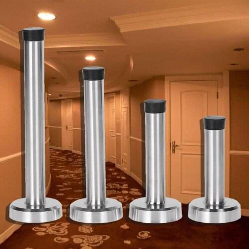 Door Stop Stopper Bumper Wall Mounted Protector Sound Dampening Stainless Steel Q0KA