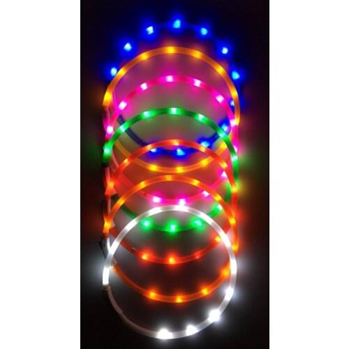 USB Charging Night Glowing Luminous Dog Collars LED Dog Collar Pet Dog Collar Rechargeable Night Safety Flashing Necklace