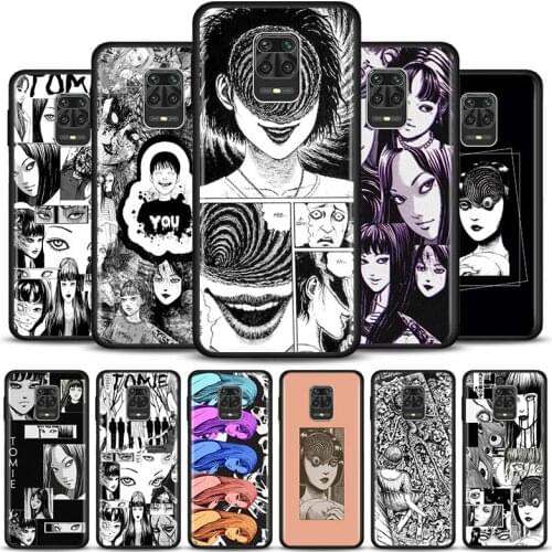 Phone Case for Xiaomi Redmi Note 10 Pro Max India 5G K40 Plus 9 9s 8T 8 Pro 7 8A 9A 9C 9T 9i 9 Black Cover junji ito