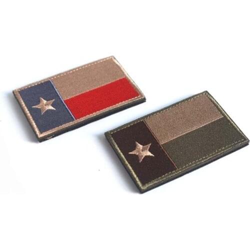 Embroidered Texas flag patch hook back US army American state Tactical Patches military Armband