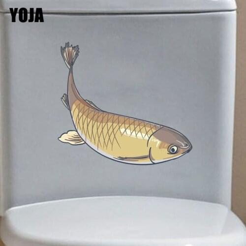 YOJA 22.8*21CM Animal Fish Toilet Home Decoration Wall Sticker Decal Funny Cartoon T3-0793