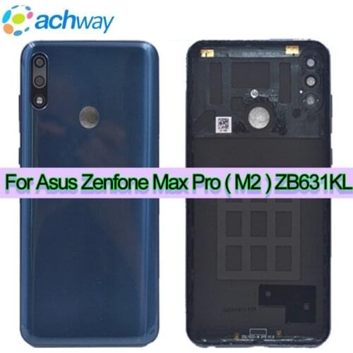 6.3" zb631kl For ASUS ZenFone Max Pro M2 ZB631KL Back Battery Cover Door Rear Glass Housing Case For ASUS ZB631KL Battery Cover
